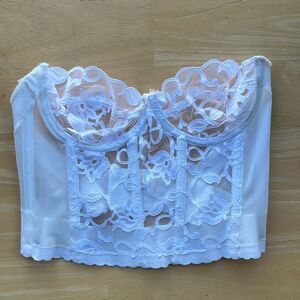 Vintage La Trique Women's White Corset 32B